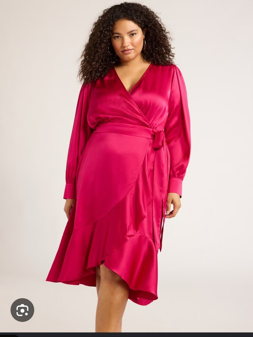 Dkny Red Ruffle Trim Asymmetrical Midi Dress 10
